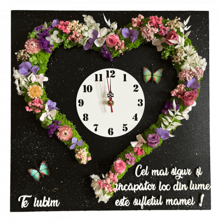 Ceas decorativ cu licheni - Ceas decorativ cu licheni