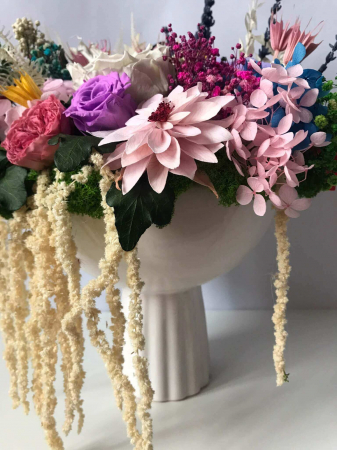 Buchet flori criogenate in vas ceramic cu picior [1]