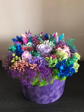 Aranjament floral in cutie catifea [2]