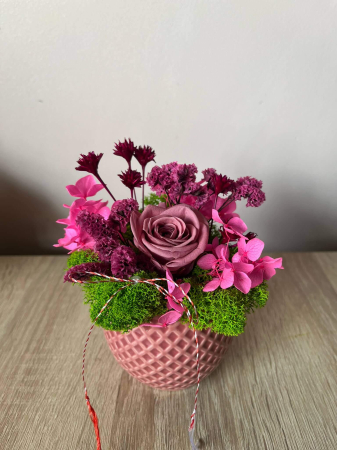 Aranjamente in vase ceramice - Aranjament floral mic