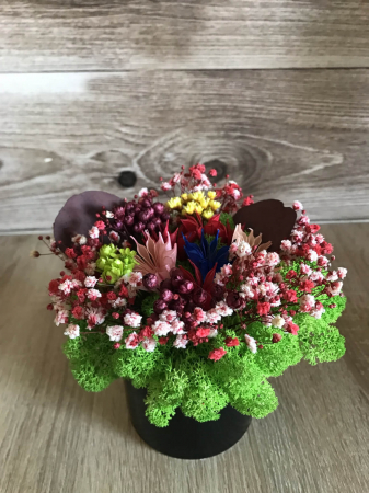 Aranjamente in vase ceramice - Aranjament floral cu licheni