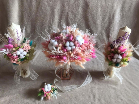 Pachet lumanari nunta + Buchet mireasa [6]