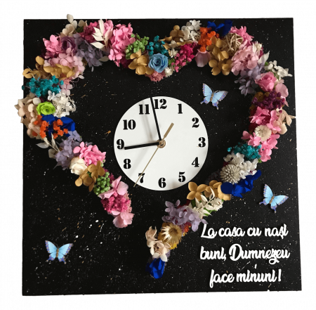 Ceas decorativ cu licheni - Ceas decorativ cu licheni