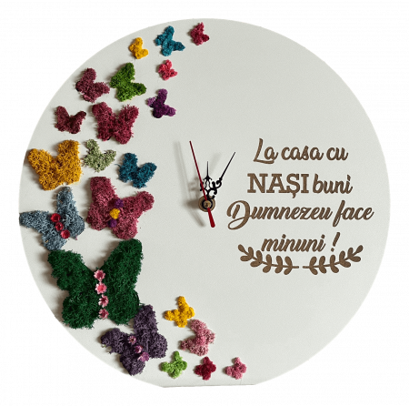 Ceas decorativ cu licheni - Ceas decorativ cu licheni