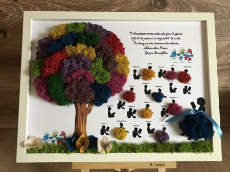 Tablou cu licheni Invatatoare/Educatoare/Profesoara [1]