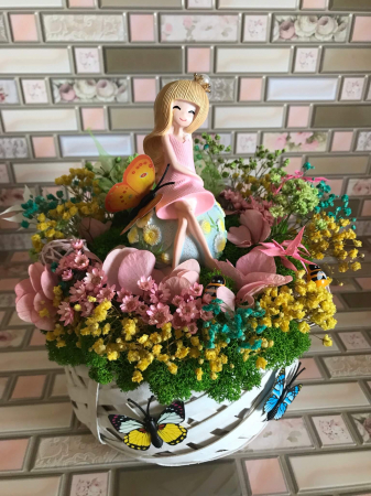 Aranjament in cosulet - Aranjament floral cu licheni