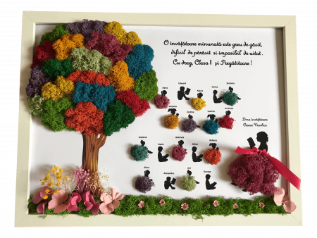 Tablouri Educatoare, Invatatoare, Profesoara - Tablou cu licheni Invatatoare/Educatoare/Profesoara