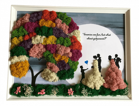Tablou cu licheni familie - Tablou cu licheni familie