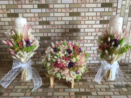 Pachet nunta - Pachet lumanari nunta + Buchet mireasa