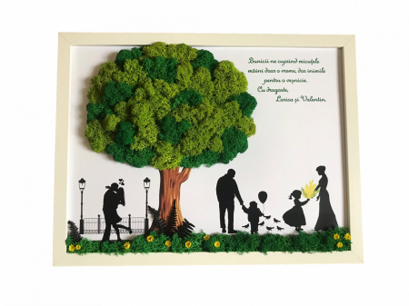 Tablou cu licheni familie - Tablou Bunici