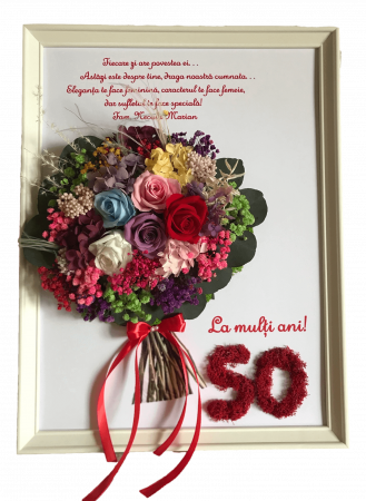 Tablouri cu licheni pentru Nasi si Fini - Tablou cu licheni buchet