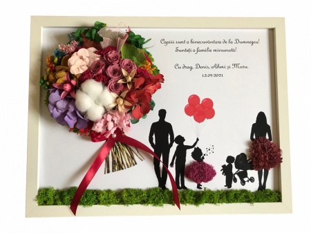 Tablou buchet - Tablou cu licheni familie