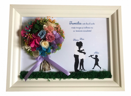 Tablouri cu licheni pentru Nasi si Fini - Tablou cu licheni familie