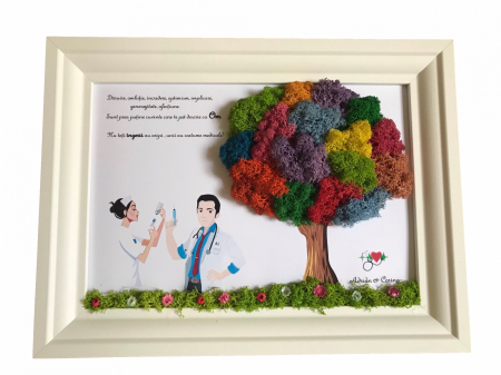 Tablou cu licheni cadru medical - Tablou cu licheni cadru medical