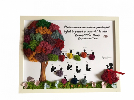 Tablouri Educatoare, Invatatoare, Profesoara - Tablou cu licheni Invatatoare/Educatoare/Profesoara