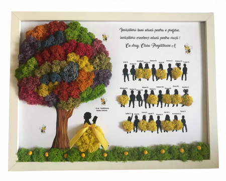 Tablouri Educatoare, Invatatoare, Profesoara - Tablou cu licheni Invatatoare/Educatoare/Profesoara