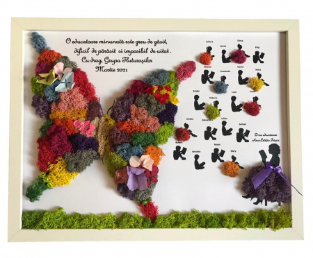 Tablouri Educatoare, Invatatoare, Profesoara - Tablou cu licheni Invatatoare/Educatoare/Profesoara