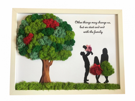 Tablouri cu licheni pentru Nasi si Fini - Tablou cu licheni familie