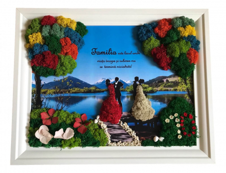 Tablouri cu licheni pentru Nasi si Fini - Tablou cu licheni familie