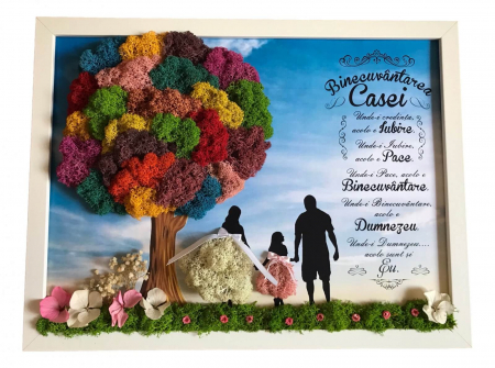 Tablouri cu licheni pentru Nasi si Fini - Tablou cu licheni familie