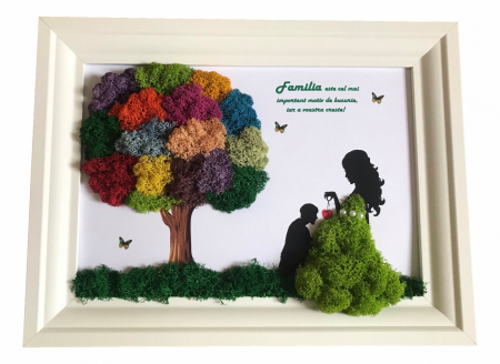 Tablou cu licheni familie - Tablou cu licheni Gravida