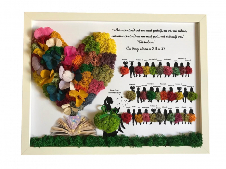 Tablouri Educatoare, Invatatoare, Profesoara - Tablou cu licheni Invatatoare/Educatoare/Profesoara