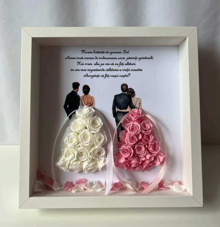 Tablou 25/25 - Tablou cu trandafiri criogenati nasi si fini