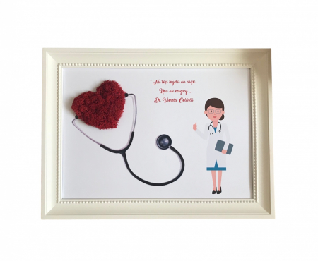 Tablou cu licheni cadru medical - Tablou Doctor