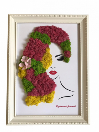 Tablouri 25/30 - Tablou Fata cu par colorat