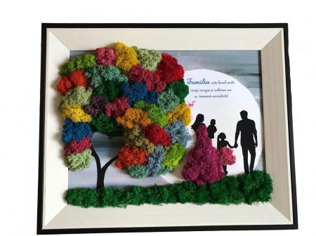 Tablouri cu licheni pentru Nasi si Fini - Tablou cu licheni familie