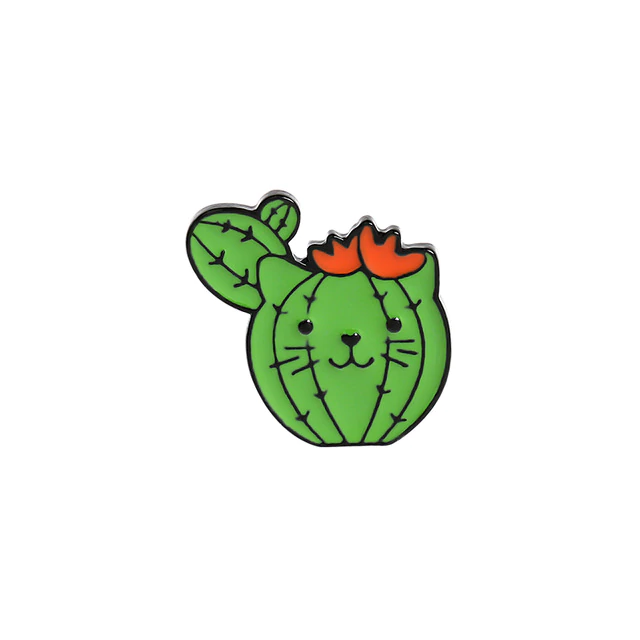 Insigna Cactus Cat with Red Crowns Waving [1]