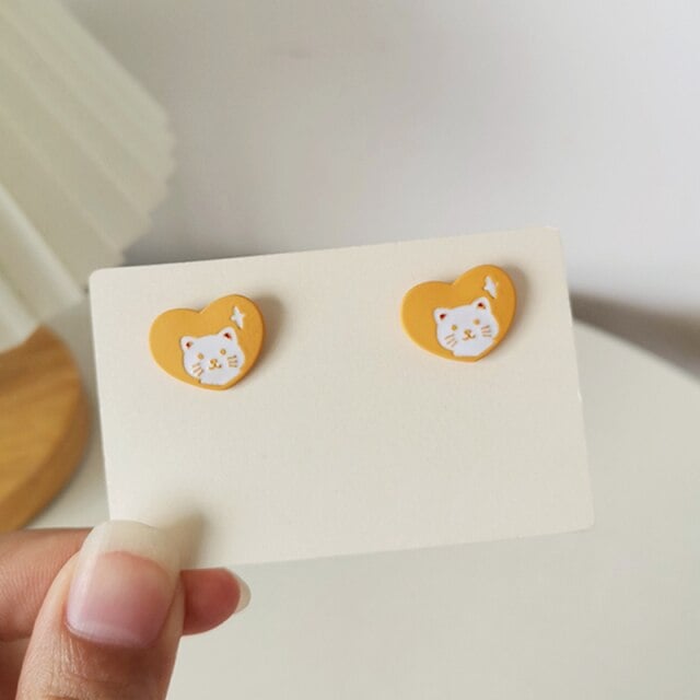 Cat in my Heart Earrings [2]