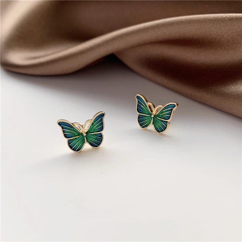 Green Butterfly Earrings [2]