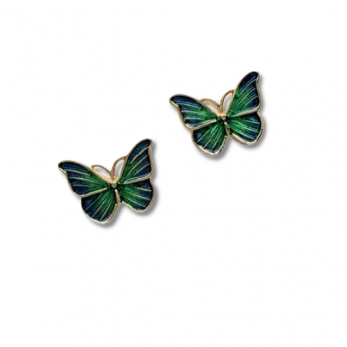 Green Butterfly Earrings [1]
