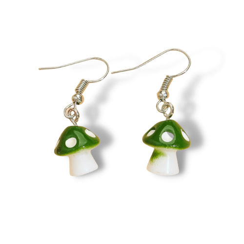 Green Mushrooms Earrings [1]