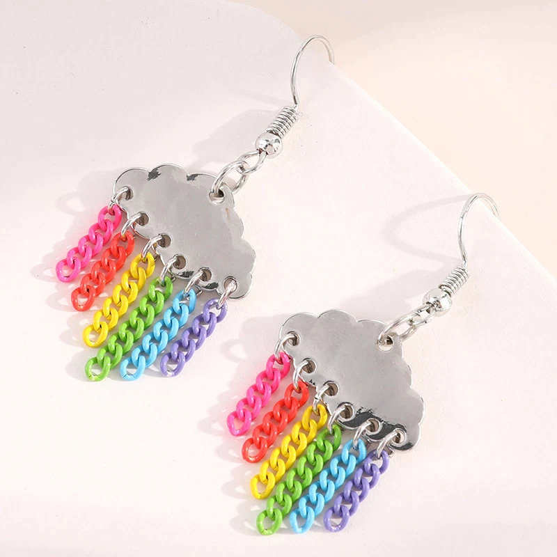 Rainbow Chain Earrings [1]