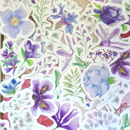 Set Purple Flowers [3]