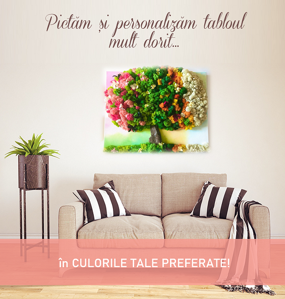 CANVAS PICTAT CU LICHENI - COPACUL ANOTIMPURI