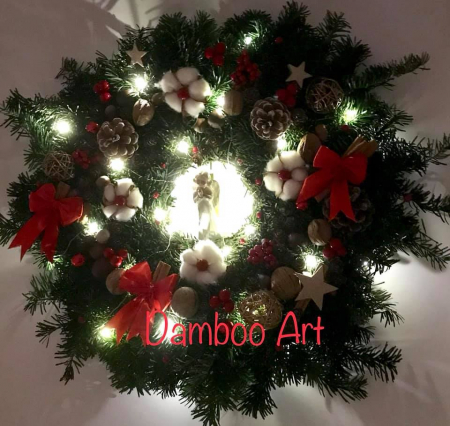 CORONITA CRACIUN DIN BRAD NATURAL - 50 CM [1]