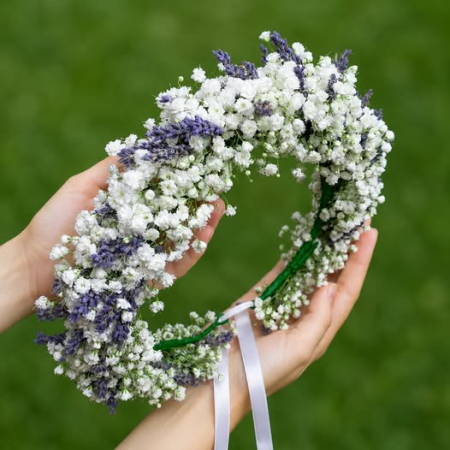 CORONITE FLORI - CORONITA PREMIERE - FLOARE MIRESEI SI LAVANDA NATURALA