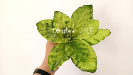 %LICHIDARE STOC% - SET 3 BUC CRACIUNITE VERZI DIN CATIFEA CU SCLIPICI