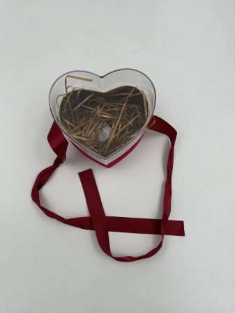 %LICHIDARE STOC% - Cutie decorativă din catifea cu capac transparent, inimă roșie