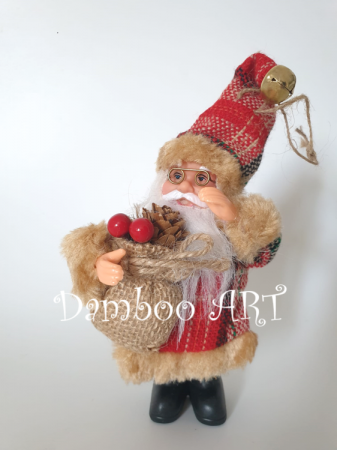 ACCESORII - MOS CRACIUN HAINA CAROURI - 17 CM