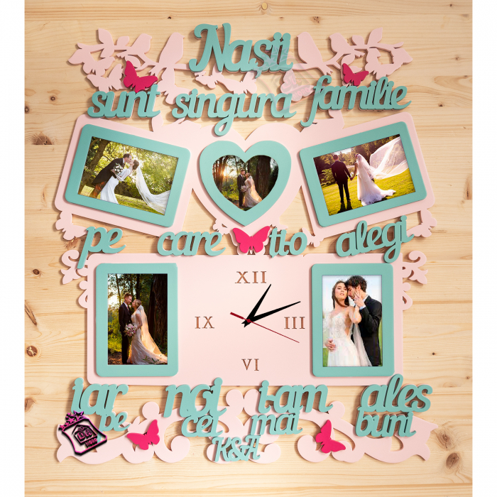 tablou foto cu ceas personalizat nasi [4]
