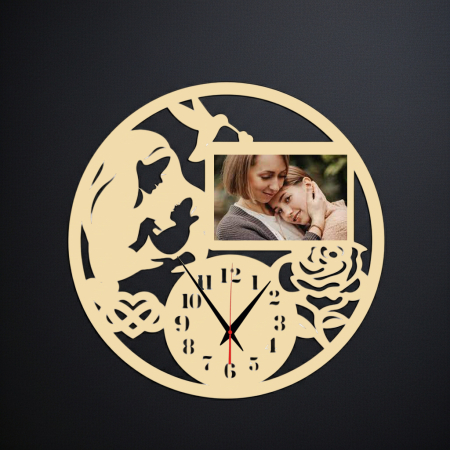 Ceasuri  cu rama foto - ceas1pozatrandafir