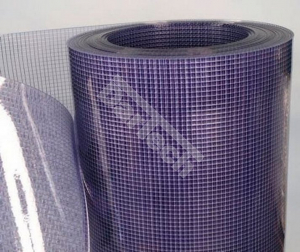 Folie PVC transparenta - Folie pvc cristal transparent cu insertie textila