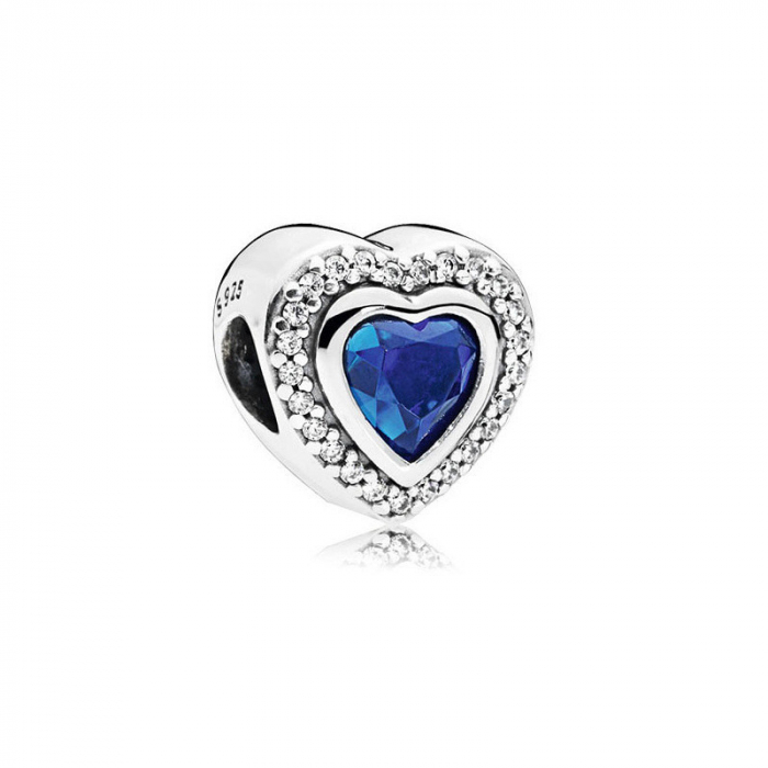 Talisman din argint S925 Sparkling Blue Heart DRGT0004 [1]