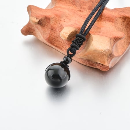 Set Bratara Black Onyx 8 mm+Colier Obsidian cu pietre semipretioase DRGSB034 - DarGEN [5]