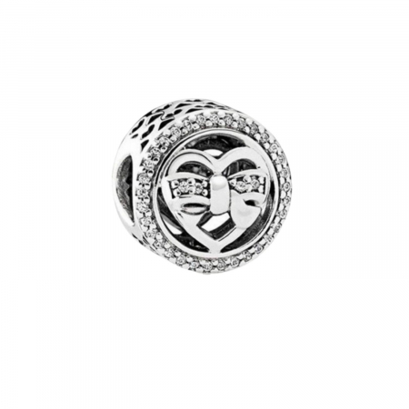Talisman din argint S925 Heart and Tie DRGT0025 [5]