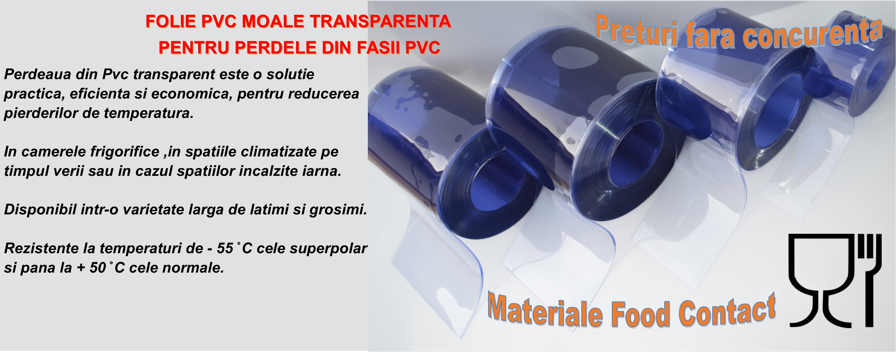 Perdea din folie PVC